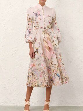 Zimmermann REBELLION BUTTON MIDI DRESS